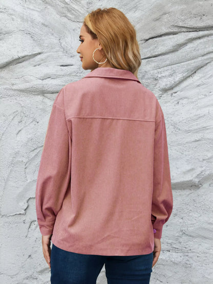Casual Corduroy Button-Down Jacket