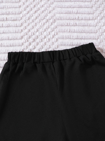 Children's Color Block Short Sleeve Top and Shorts Set