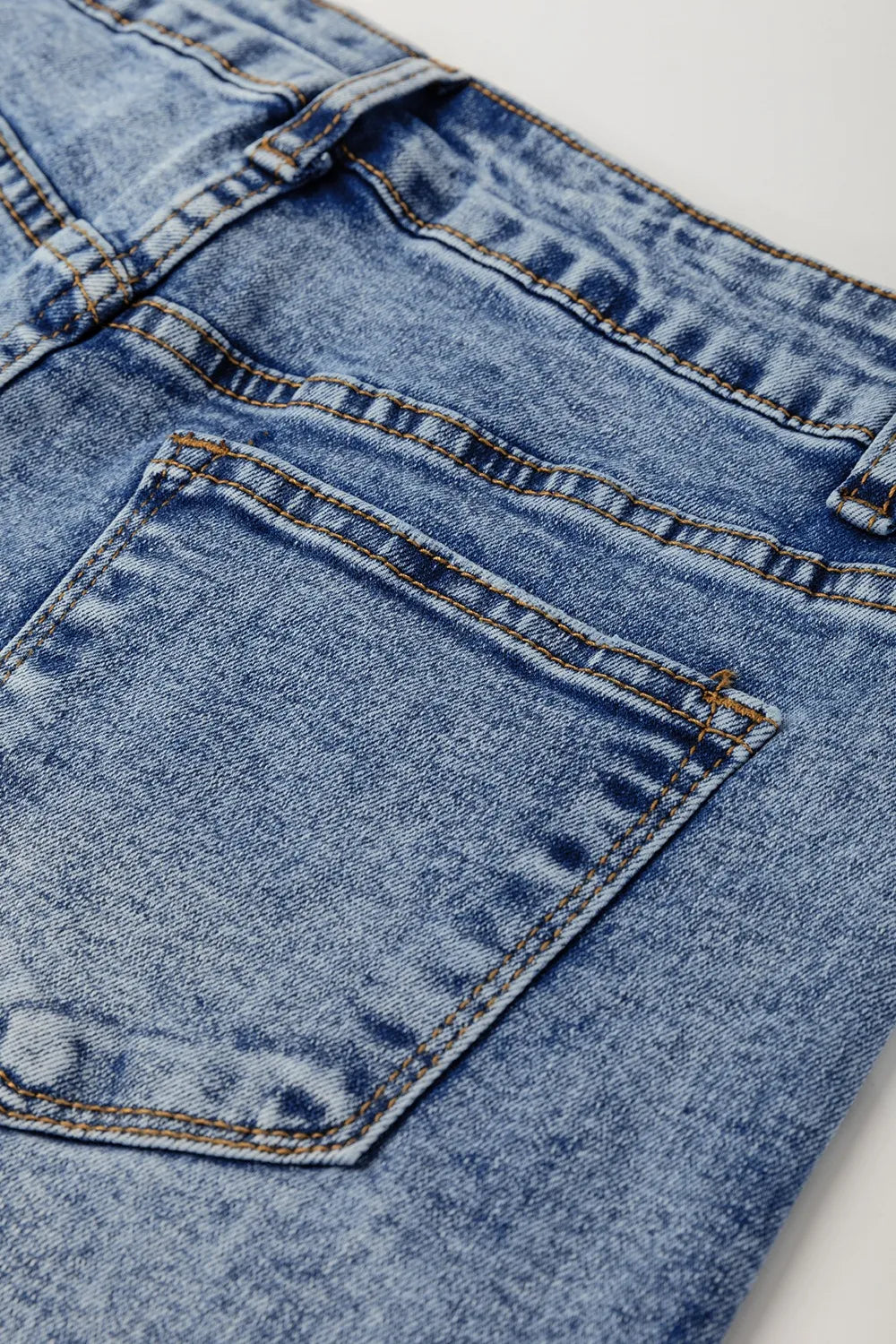 High-Waisted Wide-Leg Cuffed Jeans