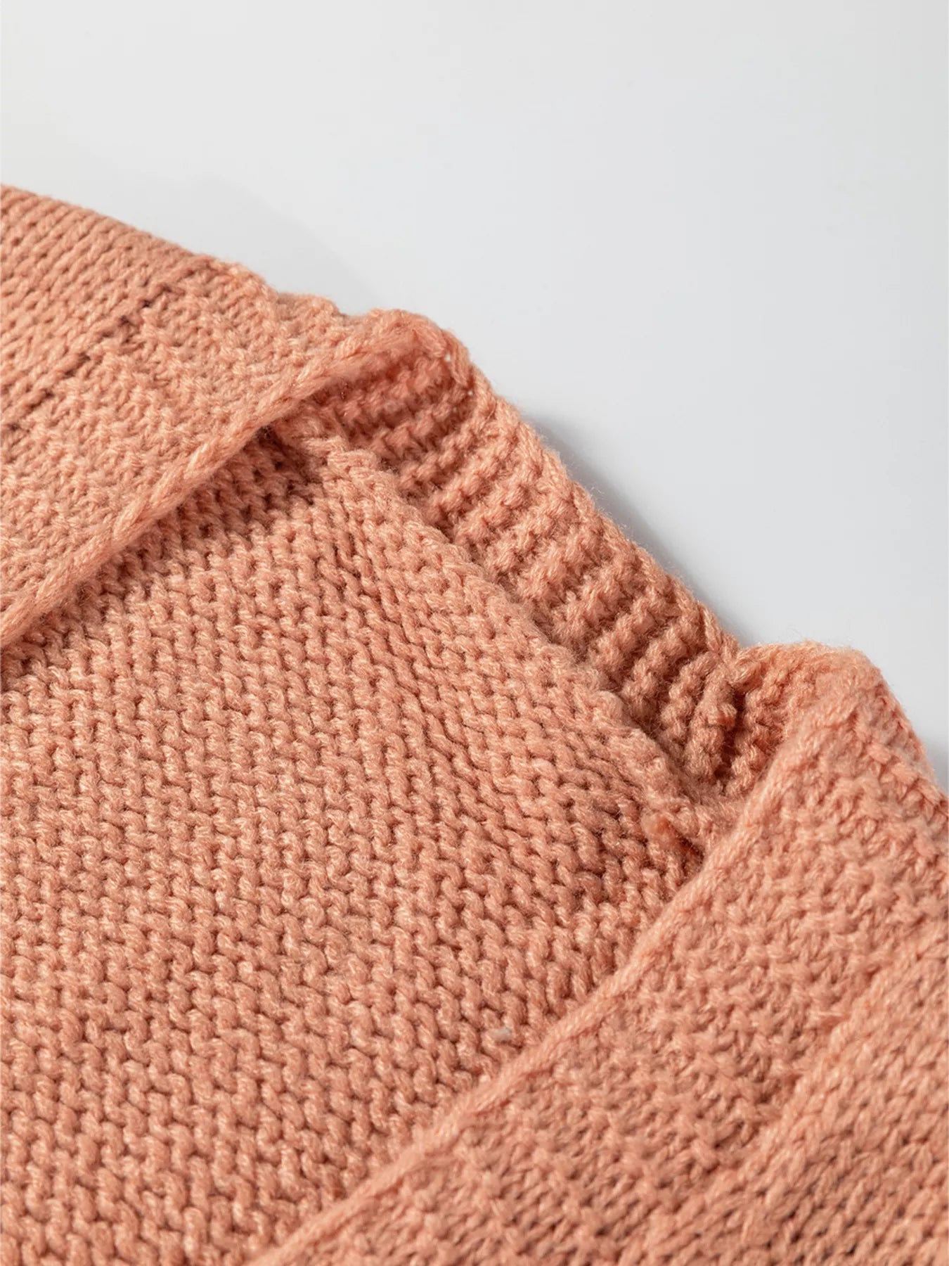 Pumpkin Tree Print Open Front Drop Shoulder Midi Cardigan