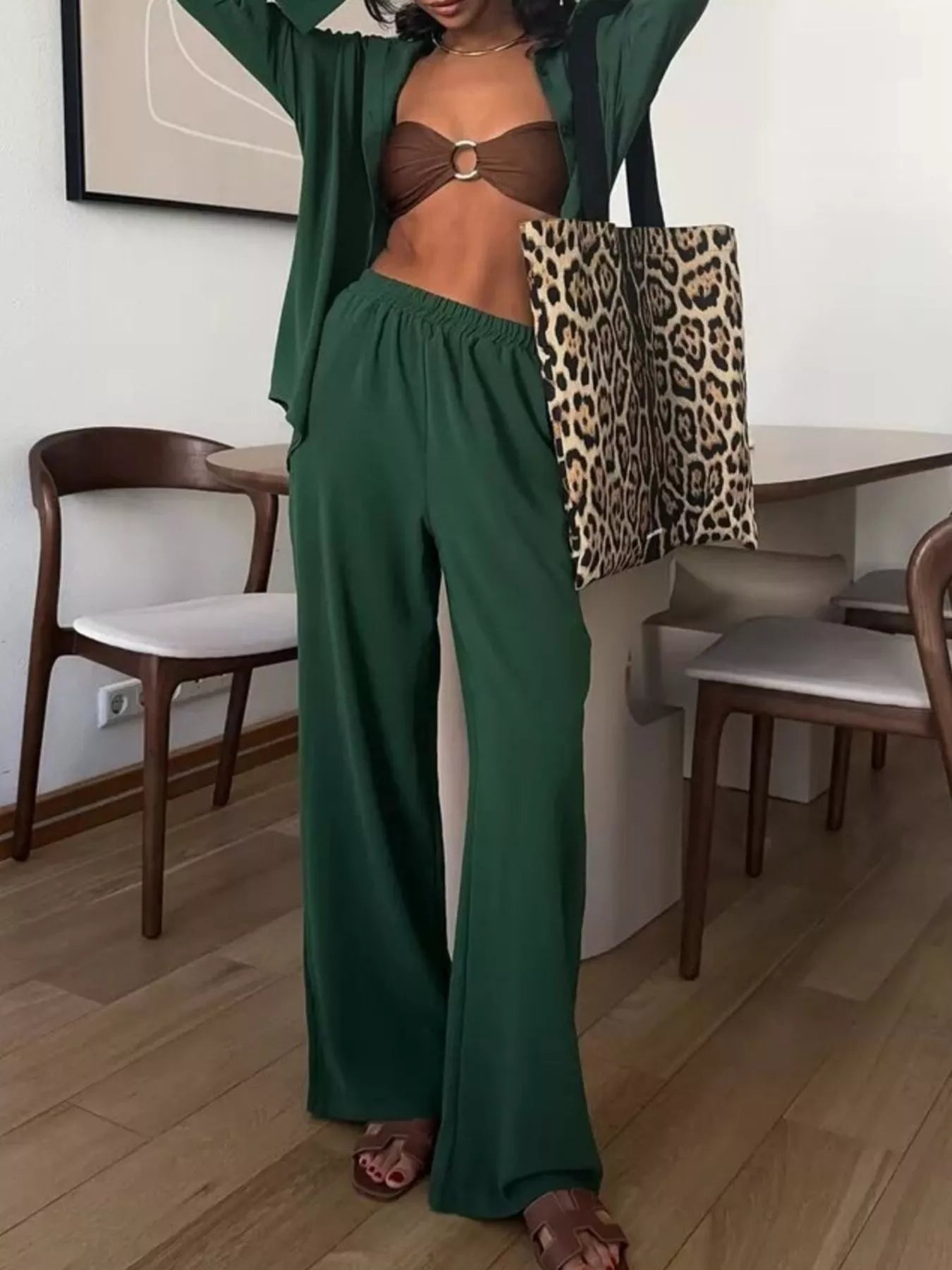 Button Down Shirt and Pants Set