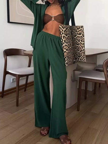 Button Down Shirt and Pants Set