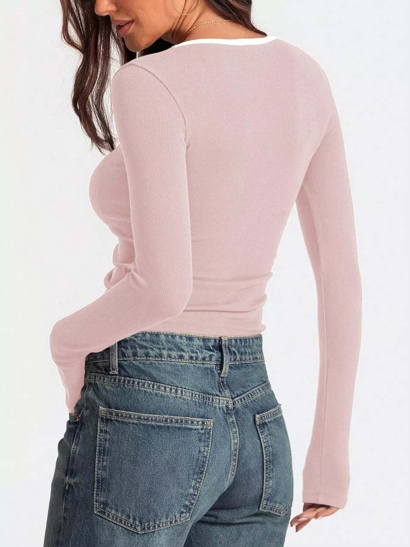 Scoop Neck Long Sleeve T-Shirt