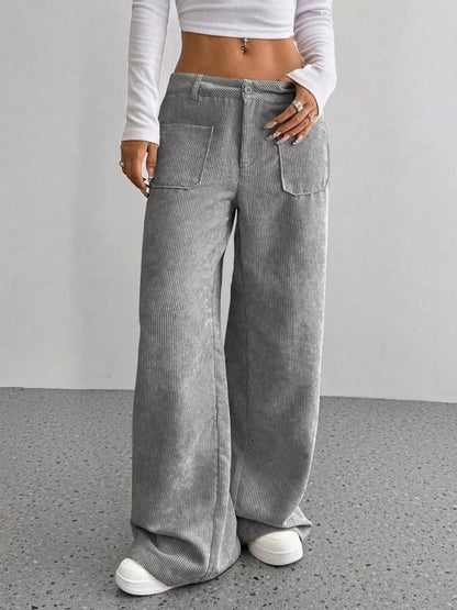 Wide Leg Corduroy Pants