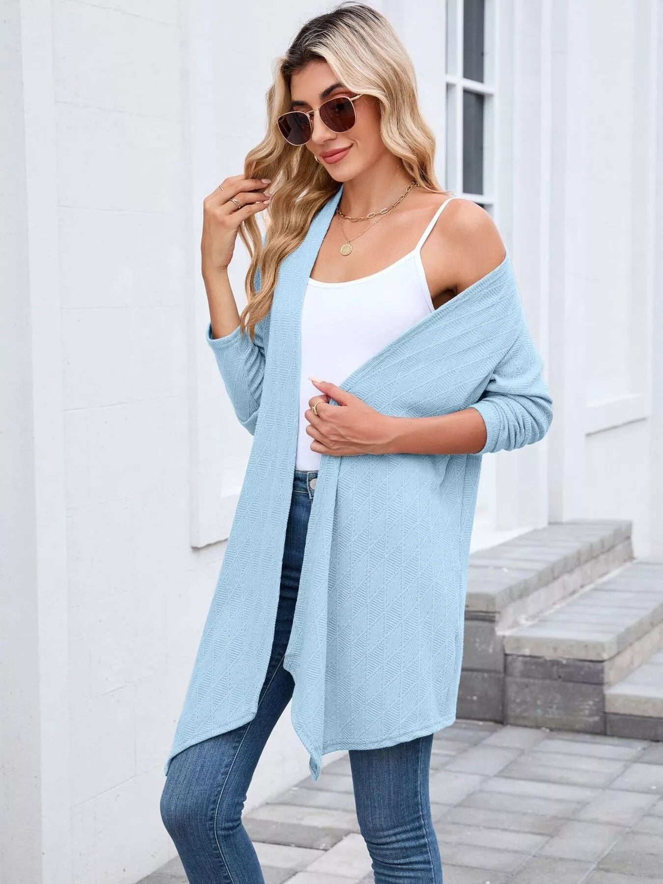 Open Front Long Cardigan