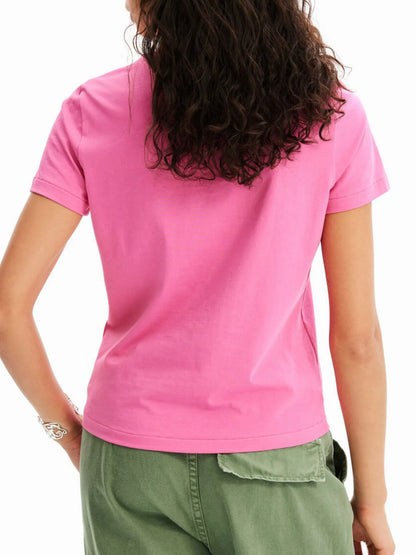 Flower Graphic Round Neck T-Shirt