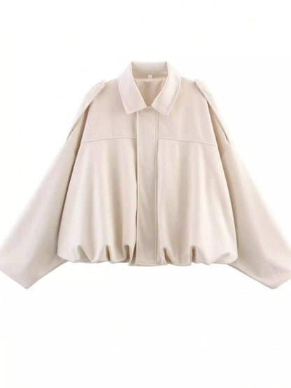 Zip Up Oversized Jacket Off-white