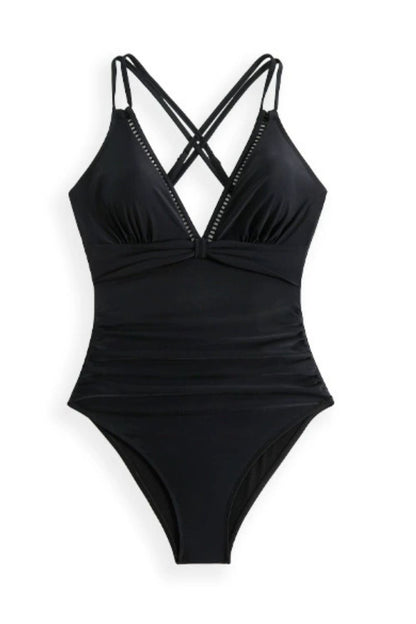 Double Spaghetti Strap One-Piece Swimwear