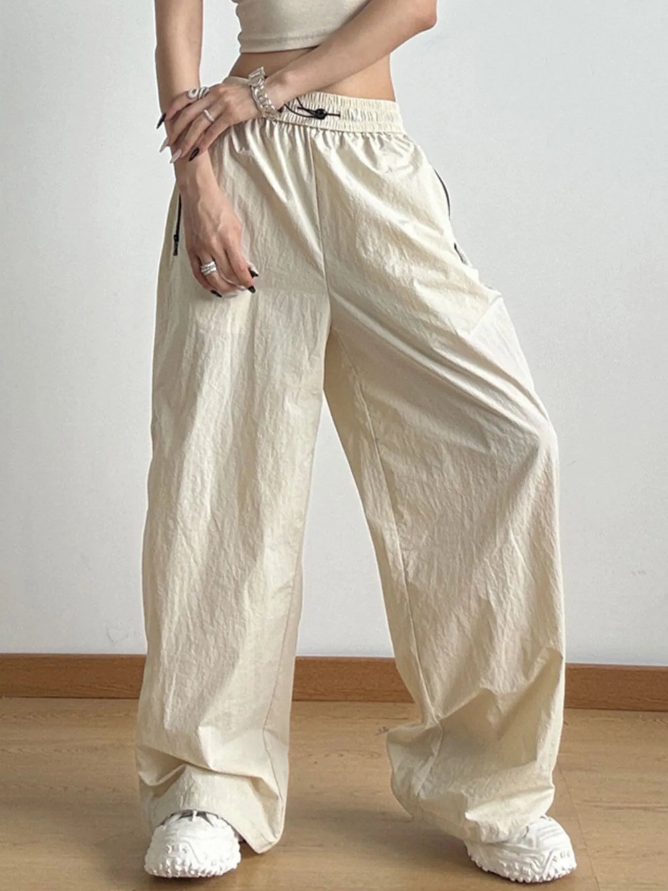 Wide Leg Drawstring Pants