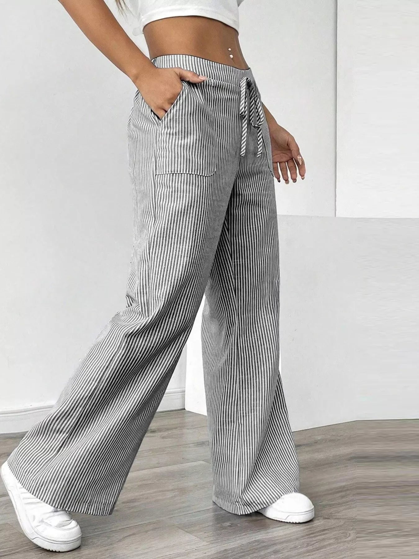 Striped Wide Leg Pants