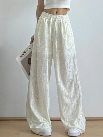 Drawstring Wide Leg Pants