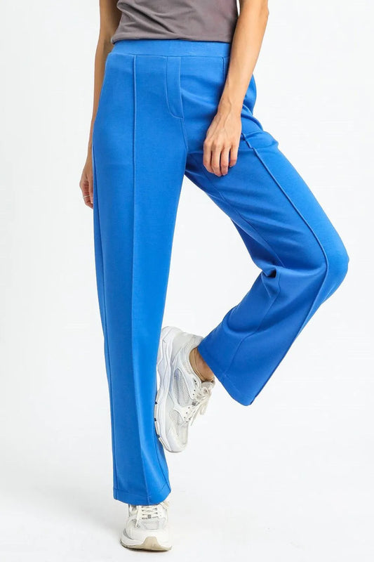 Umgee High Waisted Wide Leg Pants Sky Blue