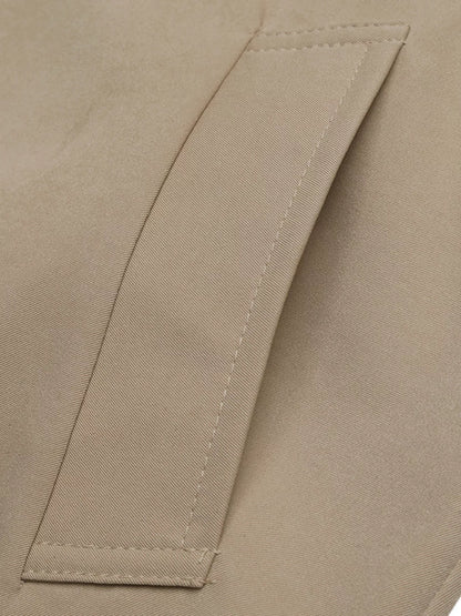 Checkered Lining Button Up Trench Coat