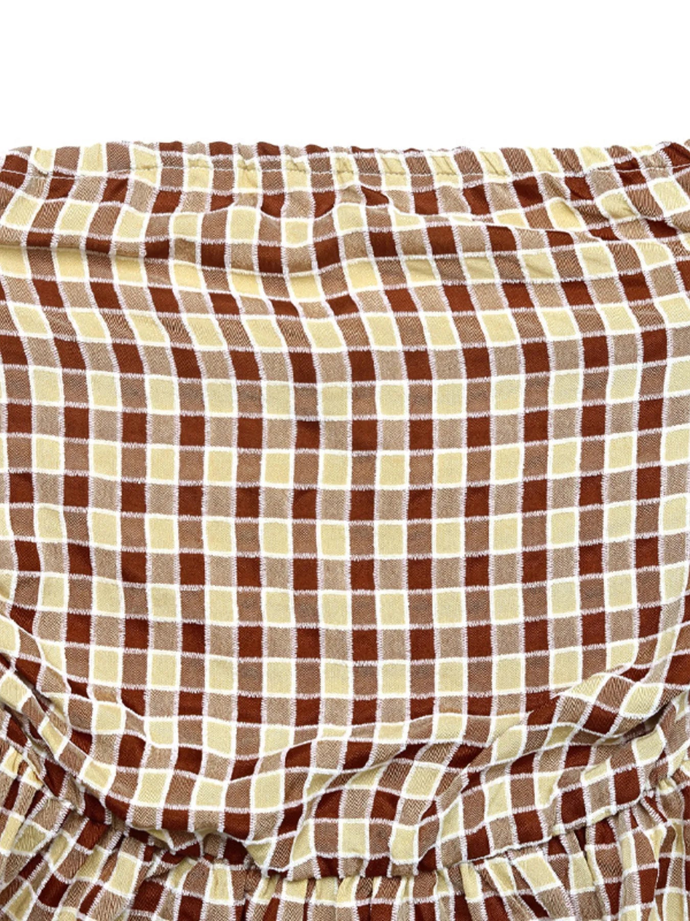 Plaid Smocked Tube Top