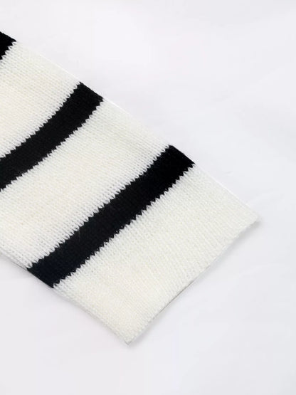 Striped Button-Front Cardigan