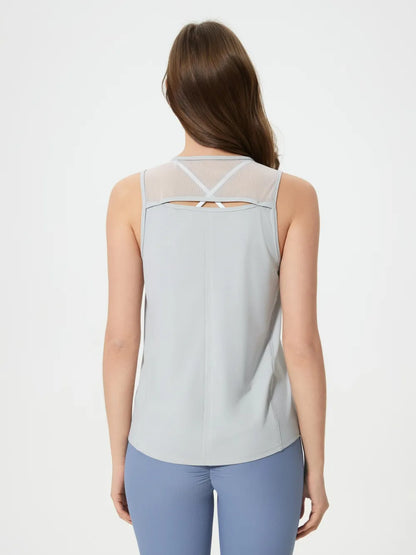 Millennia Cutout Back Round Neck Active Tank