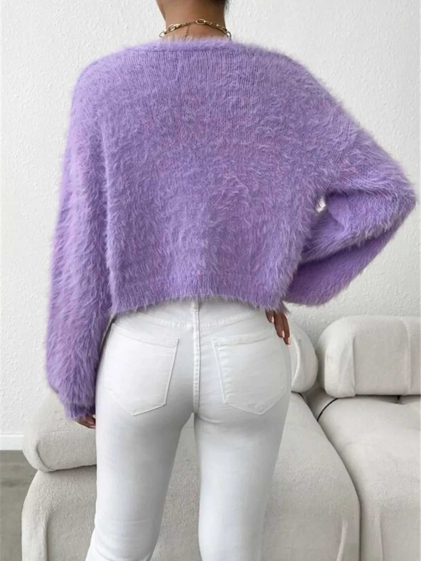 Open Front Long Sleeve Cardigan