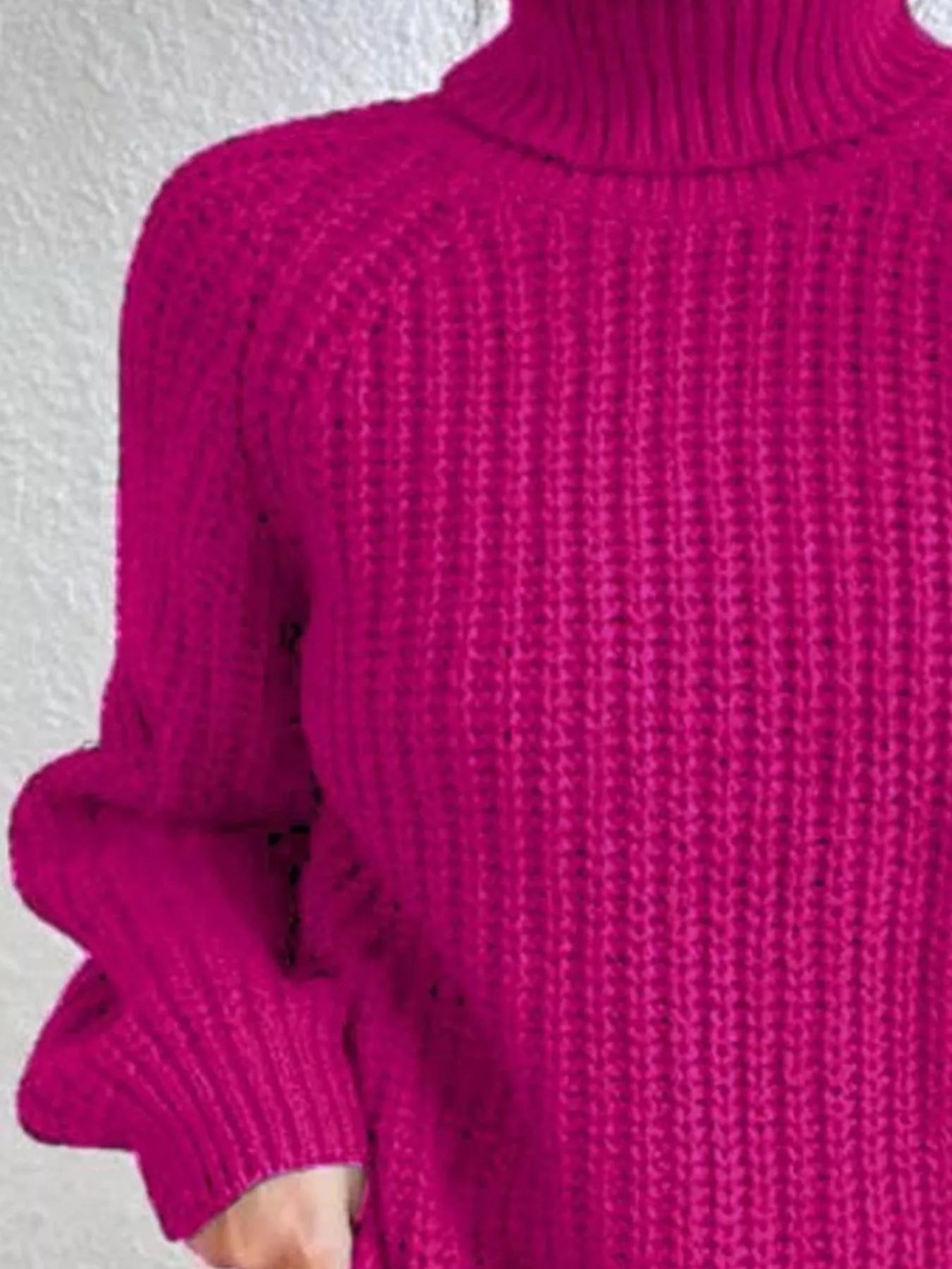 Full Size Turtleneck Long Sleeve Sweater Plus Size