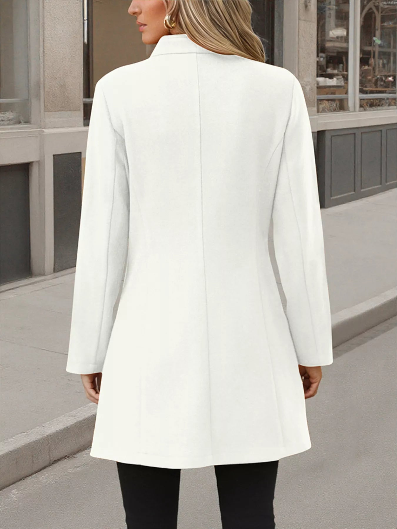 Button Up Long Sleeve Coat