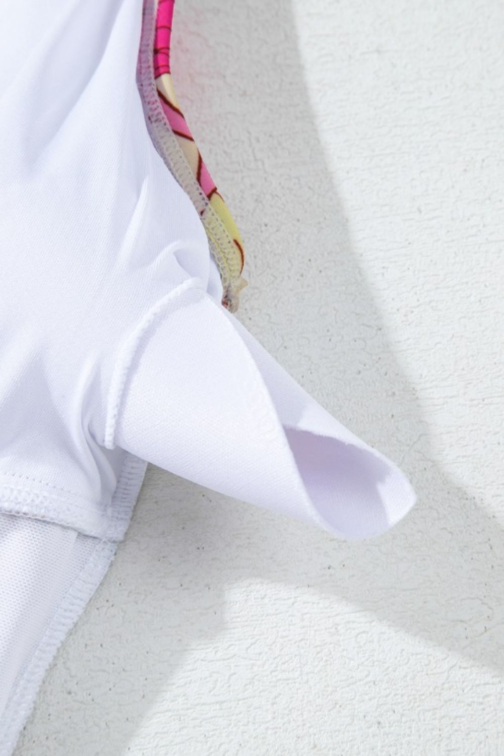 Floral Ruffle Trim Tummy Control One Piece Swimsuit