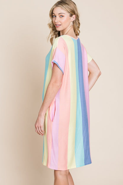 Patriotic Striped Pocket Dress - Summer Comfort