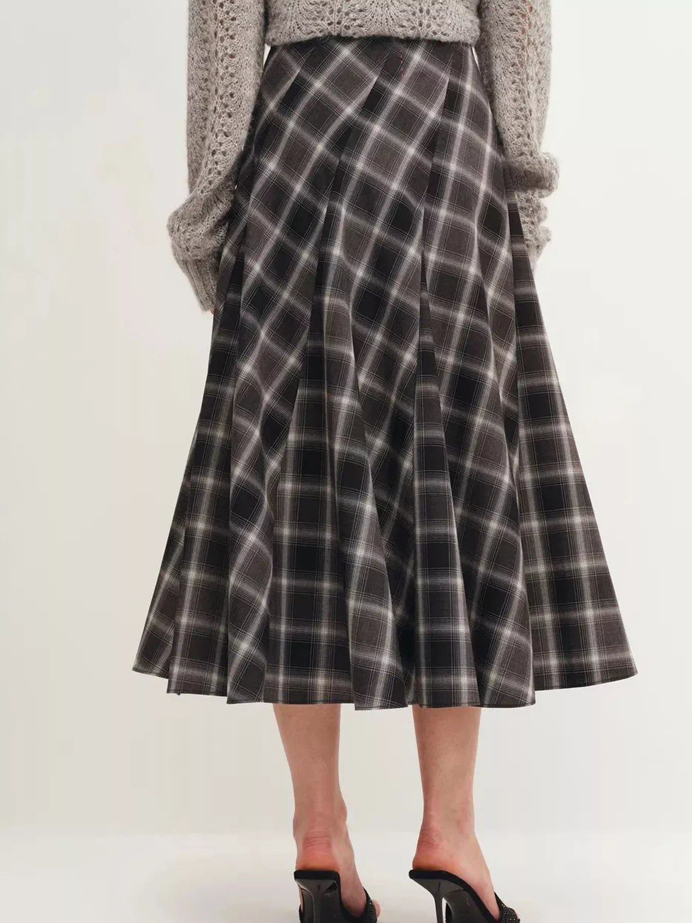 Plaid Midi Skirt