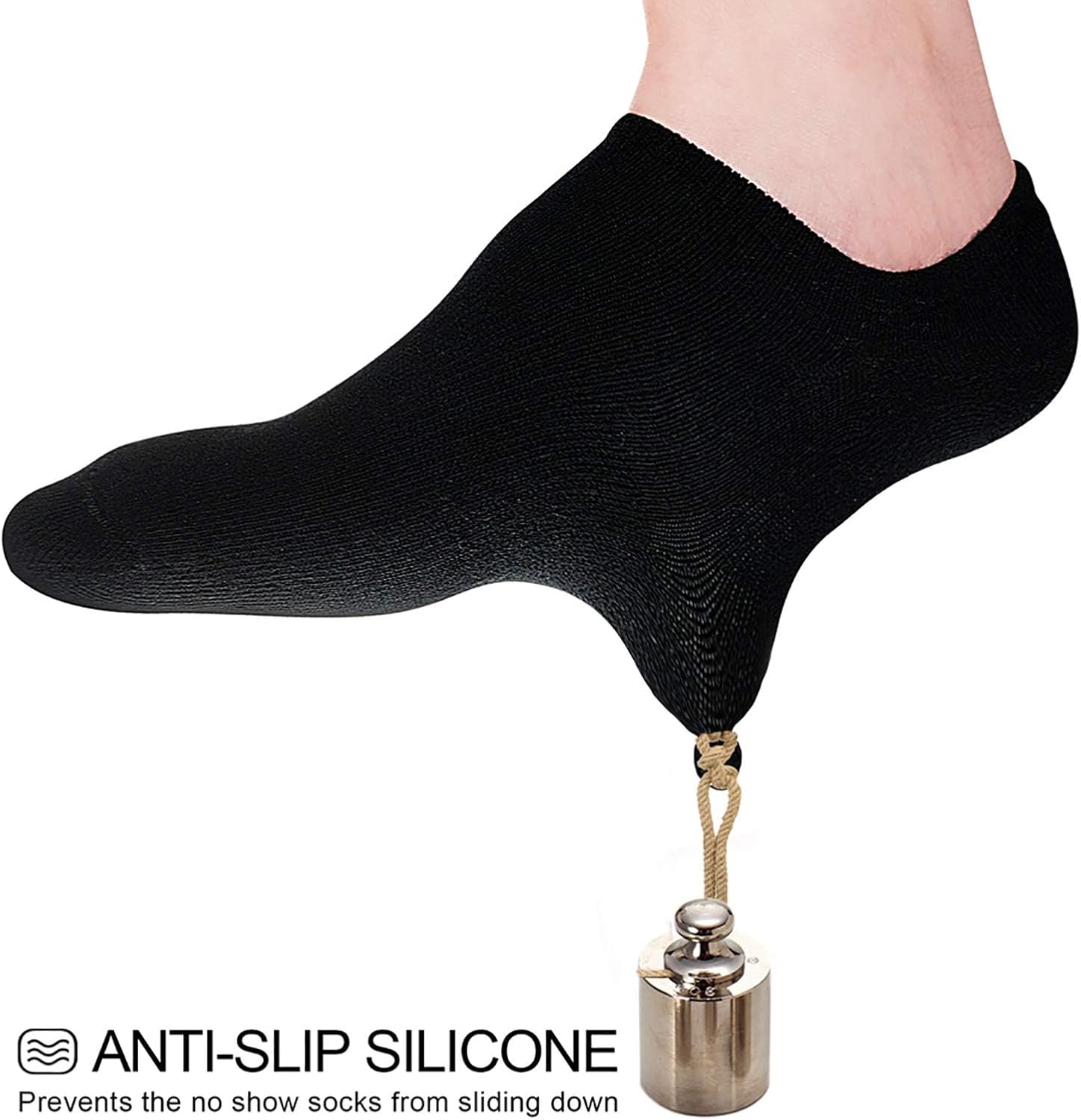 Women No Show Socks - Non Slip Low Cut Invisible Socks 4/8 Pairs