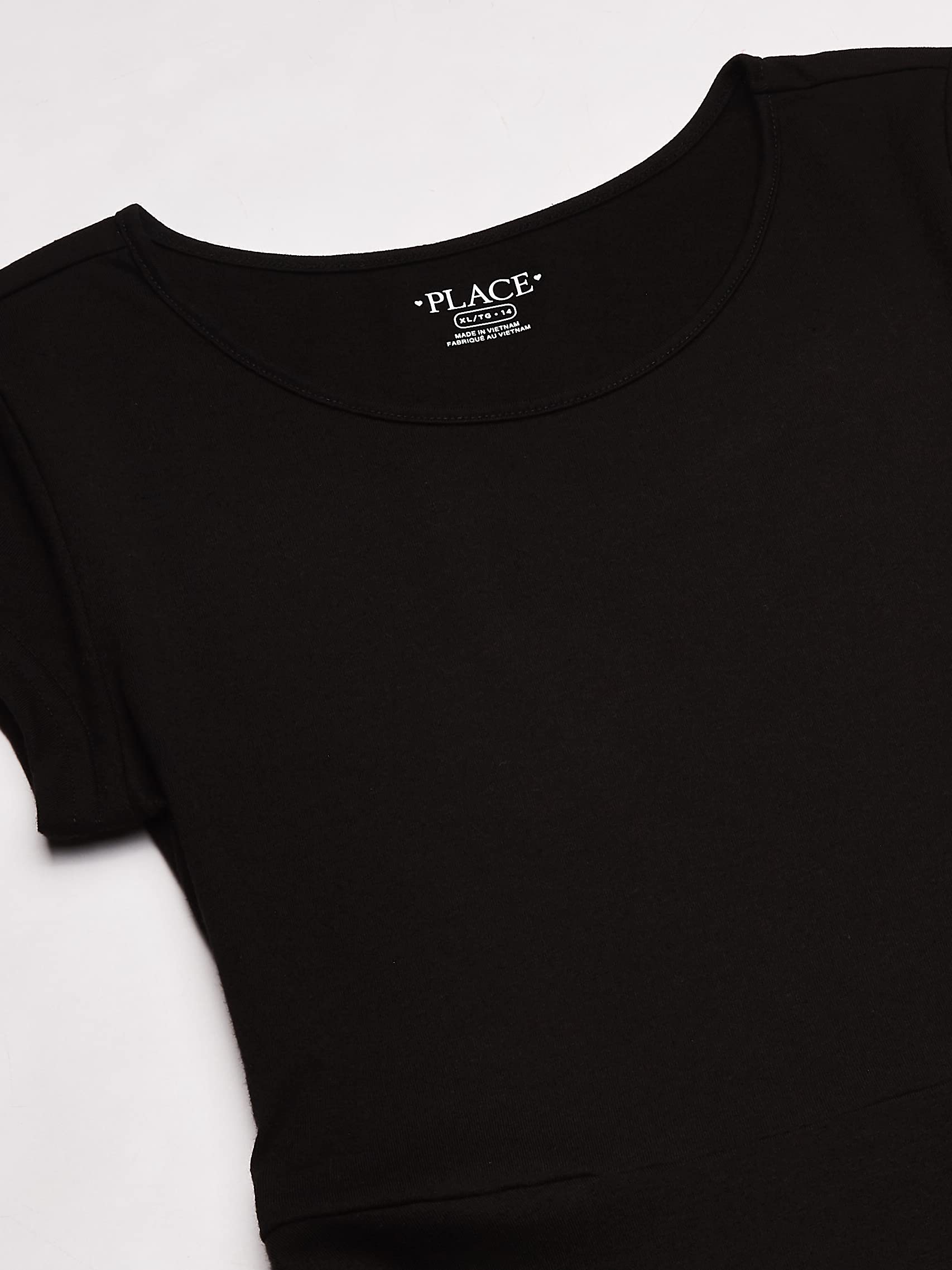 Girls Short Sleeve Skater Dress Round Neck Casual Summer Dress