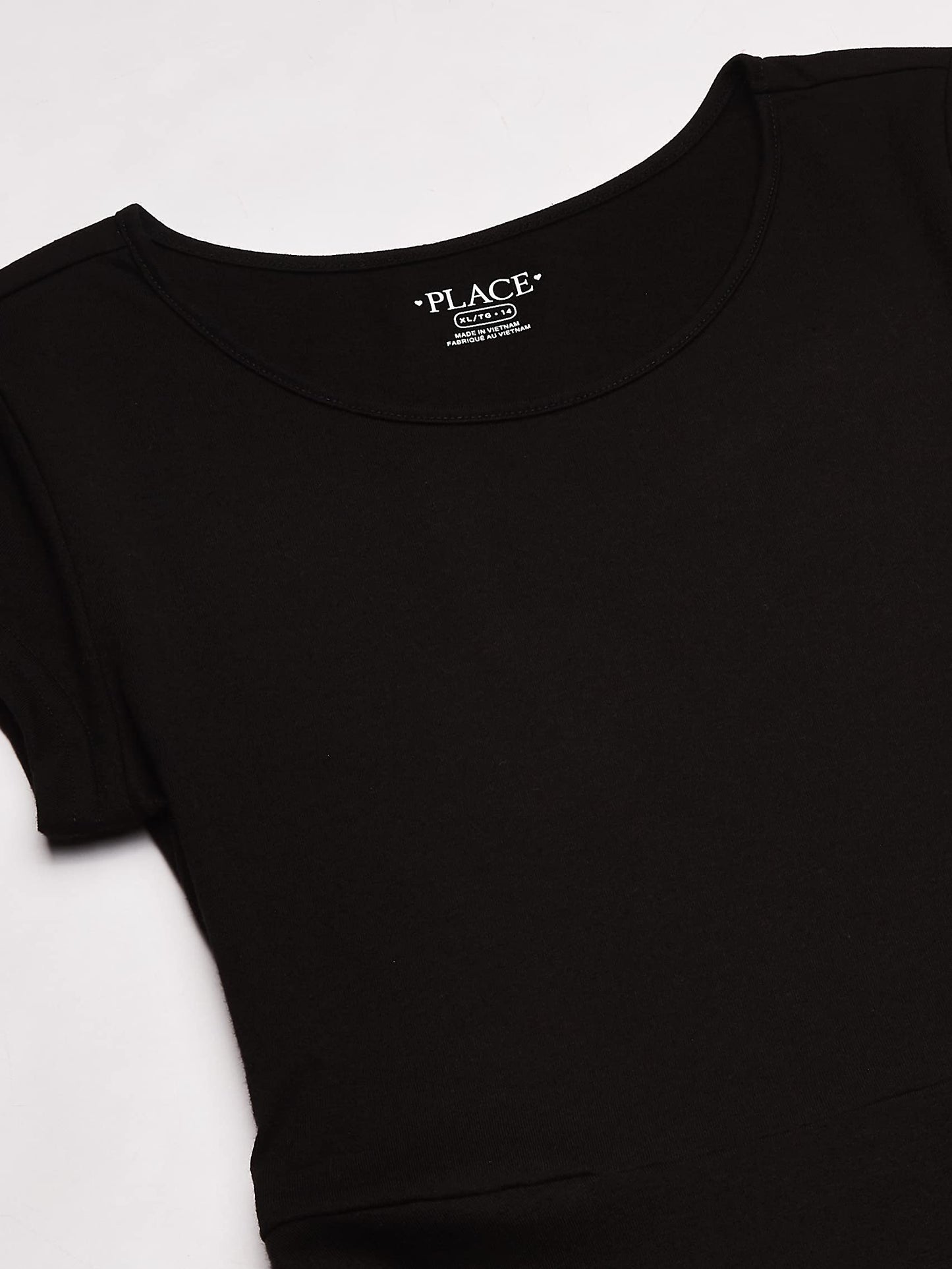 Girls Short Sleeve Skater Dress Round Neck Casual Summer Dress