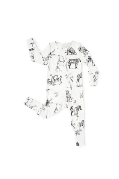 PATPAT Baby Footie Pajamas - Premium Tencel Lyocell & Wool Romper with 2-Way Zipper