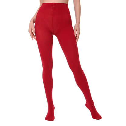 Women's 80 Den Opaque Tights - Soft Microfiber Pantyhose with 3D Stretch Technology