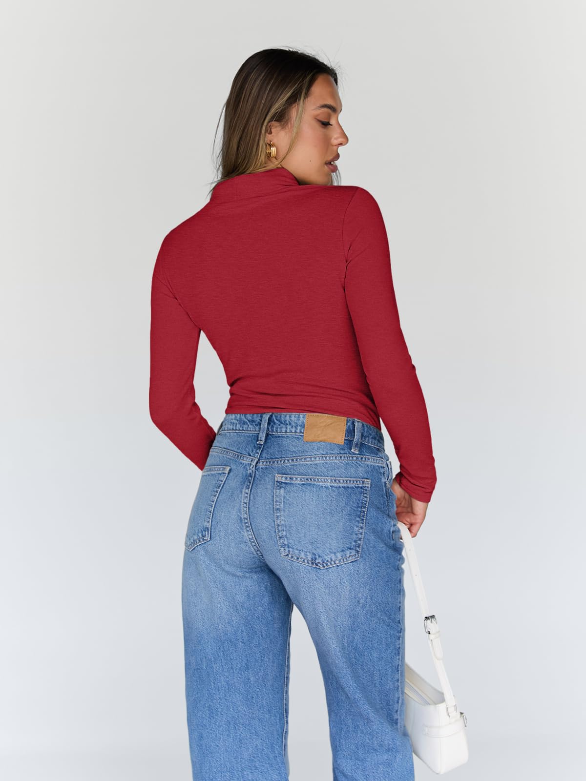 Women's Turtleneck Long Sleeve Shirts - Basic Thermal Underwear Tops