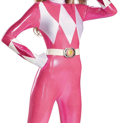 Power Rangers Bodysuit Costume Women Adult - Mighty Morphin Superhero Outfit
