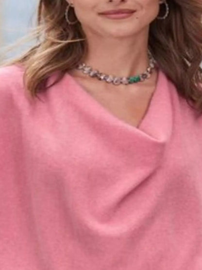 Full Size Cowl Neck Long Sleeve Top Plus Size