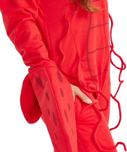 Lobster Costume - Women's Red Sea Crustacean Halloween Jumpsuit