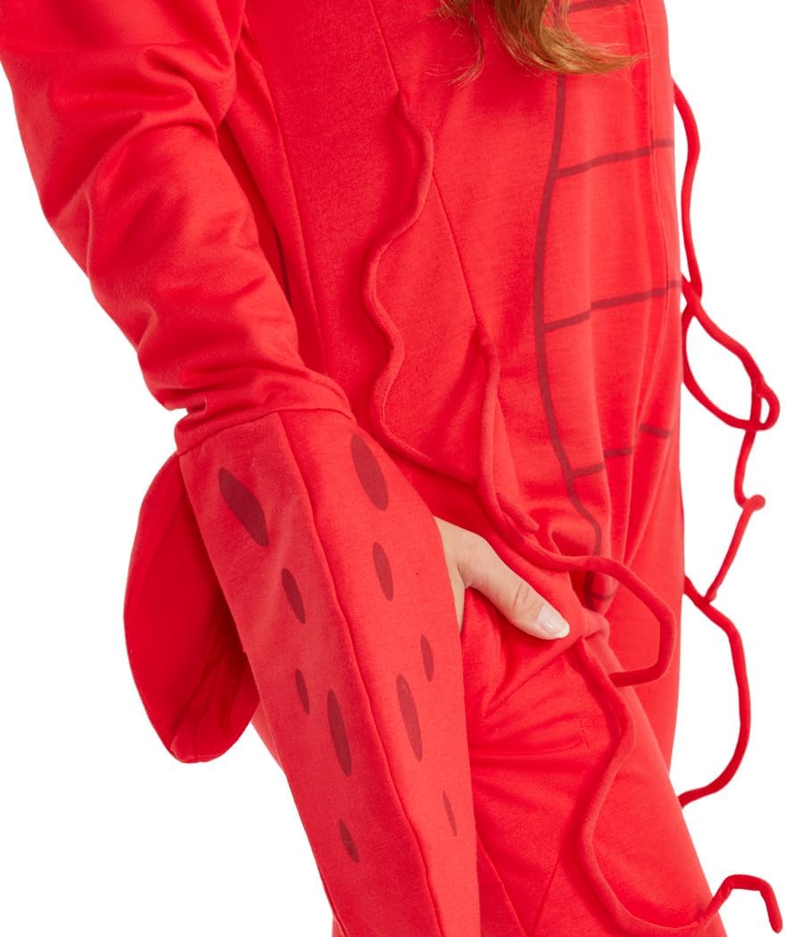 Lobster Costume - Women's Red Sea Crustacean Halloween Jumpsuit
