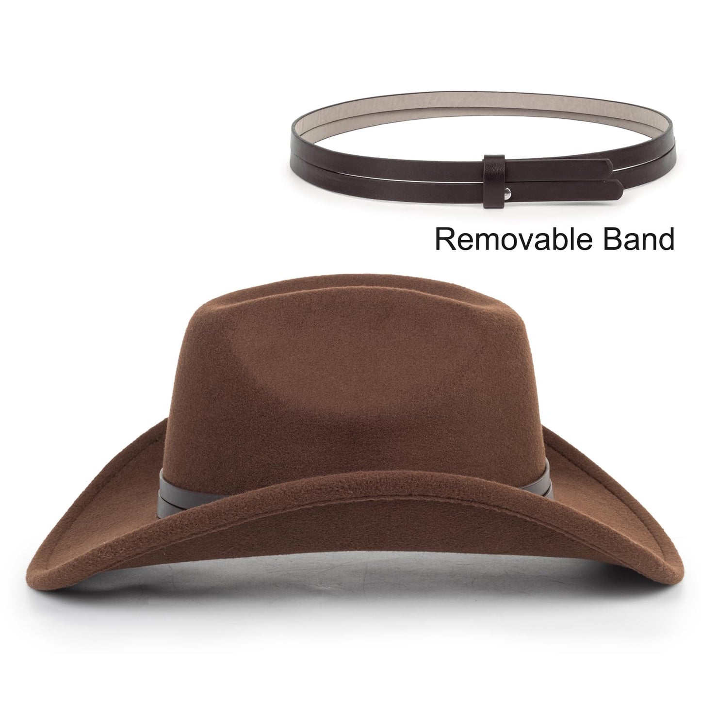 Women's Western Rhinestone Cowboy Hat - Bling Diamond Band Rodeo Fedora