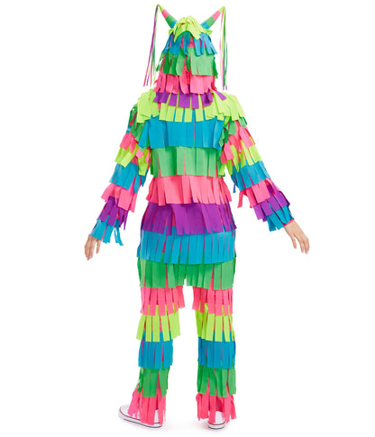 Women's Pinata Jumpsuit Halloween Costume - Bright Multicolored Onesie