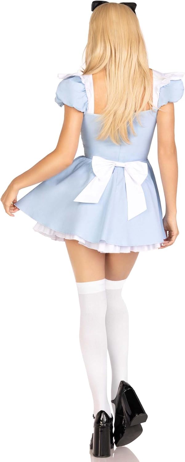 Storybook Alice Costume - Women's 3-Piece Wonderland Outfit with Headband