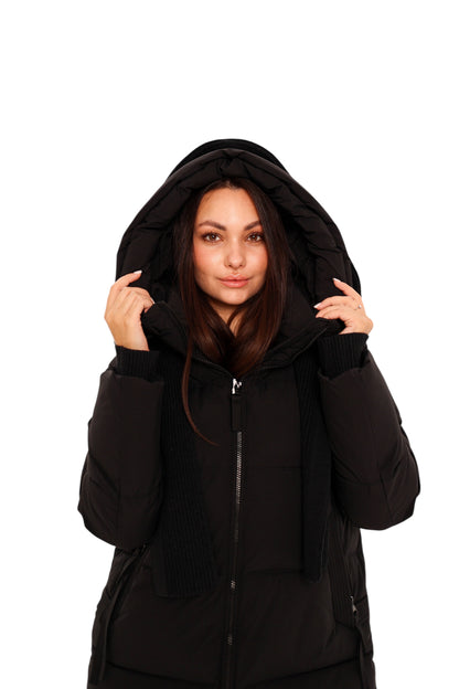 Double-hooded Insulated Bio-Down Coat