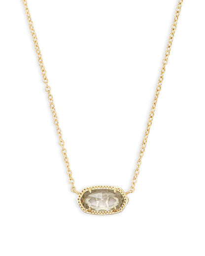 Kendra Scott Elisa Pendant Necklace - 14k Gold Plated Delicate Fashion Jewelry for Women GOLD - CRYSTAL CLEAR GLASS