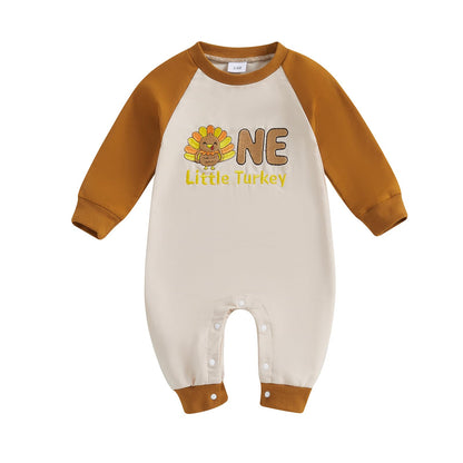 Baby Halloween Pumpkin Patch Romper - Long Sleeve Fall Winter Jumpsuit