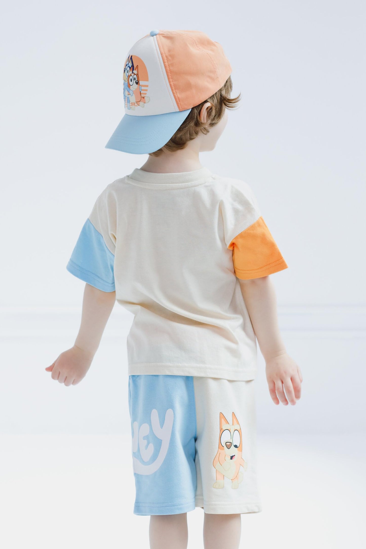 Bluey 3-Piece Kids Outfit Set - T-Shirt, Shorts & Baseball Cap for Toddlers to Big Kids