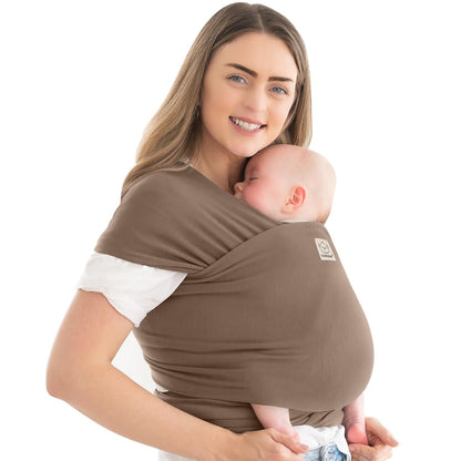 Baby Wrap Carrier Newborn to Toddler Hands-Free Infant Sling One Size (Pack of 1) Saddle Brown