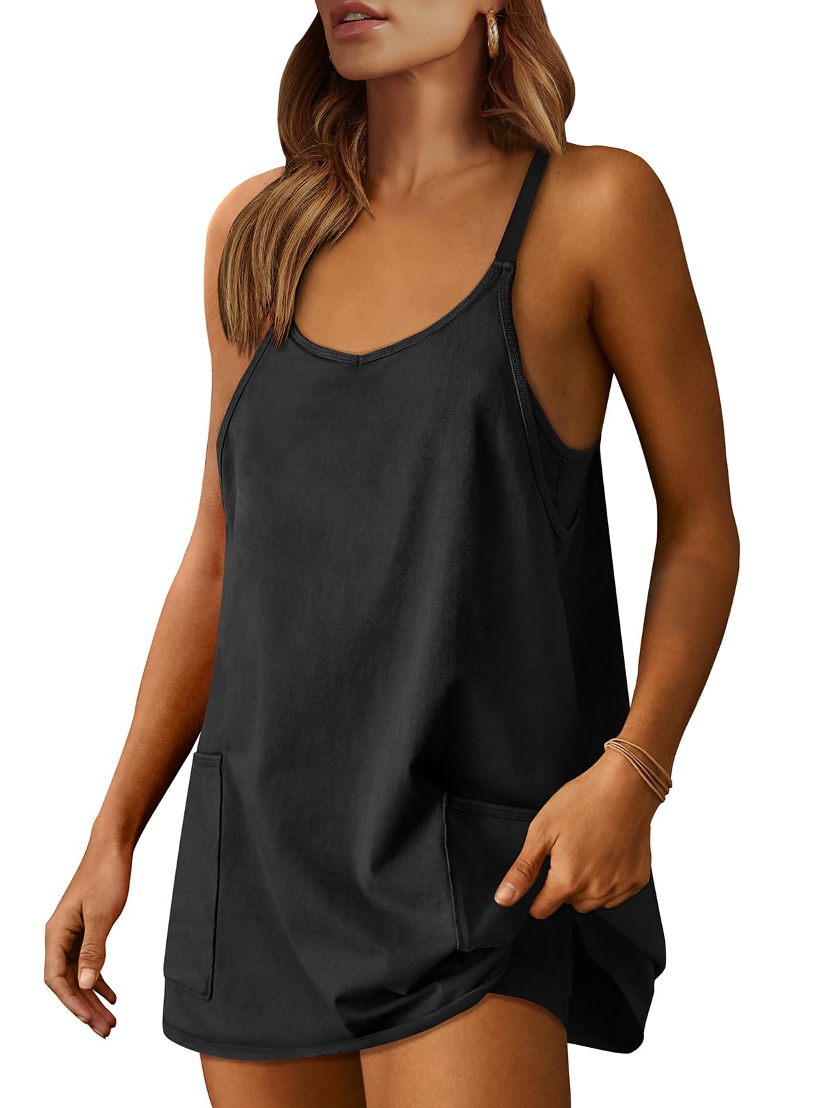 Athletic Dress Women Tennis Workout Sports Mini Romper with Built-in Shorts