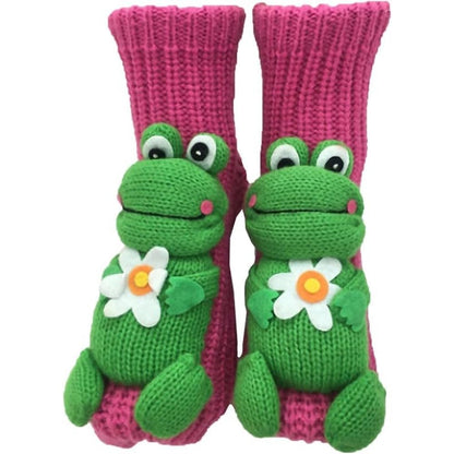 Cute Animal Socks for Women - Plush Long Stocking Socks with 3D Designs F