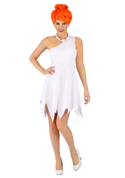 Wilma Costume for Women - Stone Age Character Dress with Accessories