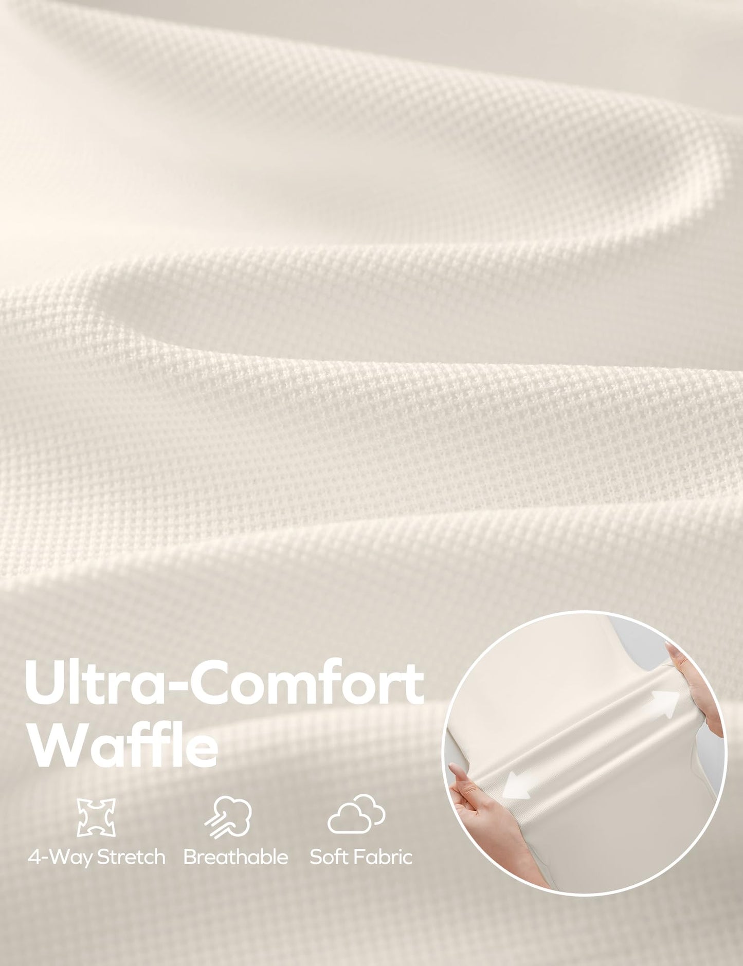 Women's Wide Leg Work Pants - Stretchy Pull-On Business Casual Trousers with Pockets