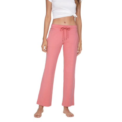 Women's Cotton Pajama Pants - Soft Comfortable Lounge Sleep Bottoms Rose Pink