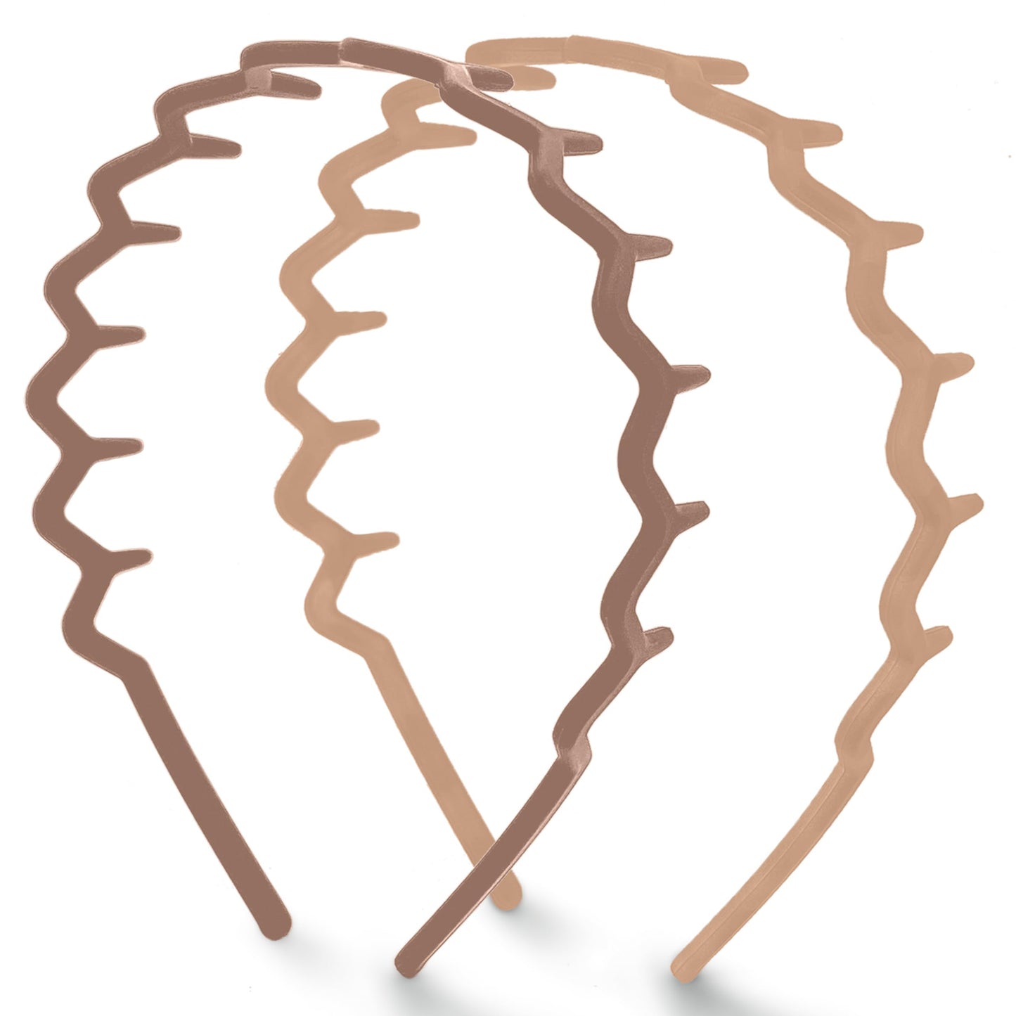 Women Accessories - Comfortable Comb Headbands with Teeth - Recycled Plastic Hair Accessories - 2 Pack Neutral